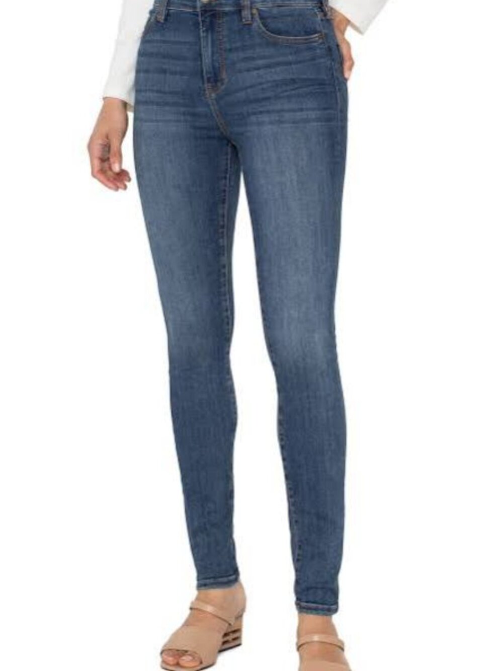 Liverpool Los Angeles High Rise Ankle Jeans Petite 6/28 Stretch Skinny Blue